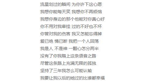 天空流星划过的瞬间是什么歌