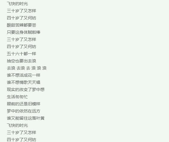 女人三十又怎样四十又何是哪一首歌