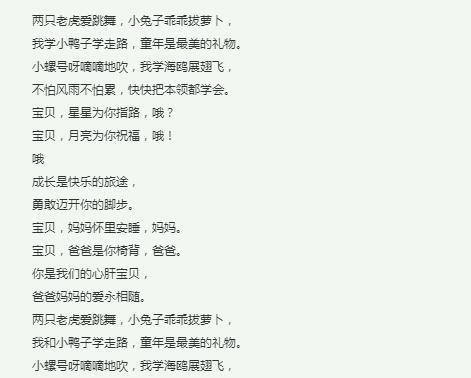 海鸥展翅飞小鸭子学走路这是什么歌
