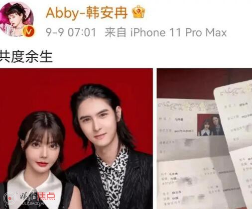 韩安冉结了几次婚