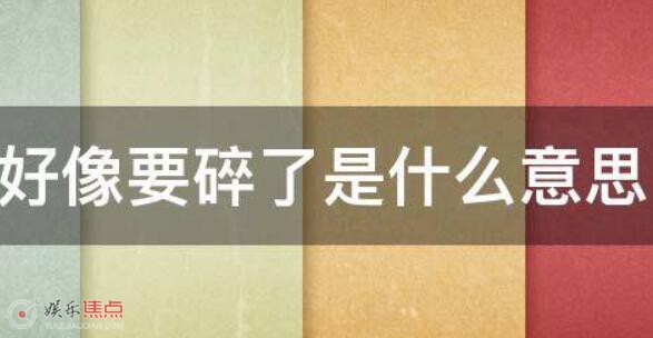 我要碎了是什么意思网络
